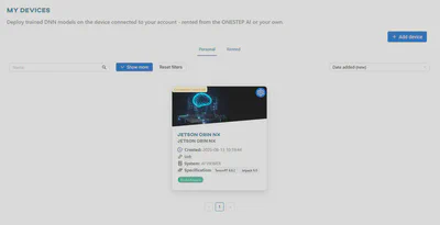 Jetson Orin NX device