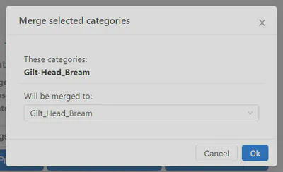 Merge selected category