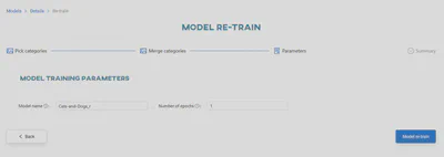 Model training parameters