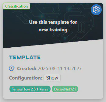 Use this template for new training
