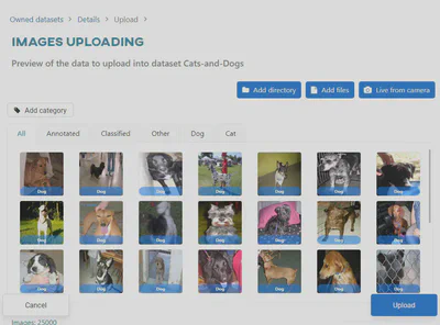 Upload images