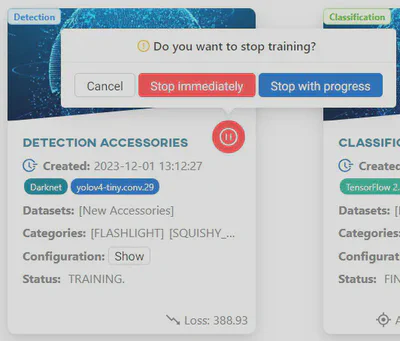 Click ‘Stop’ and select ‘Stop with progress’