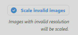 Scale invalid images