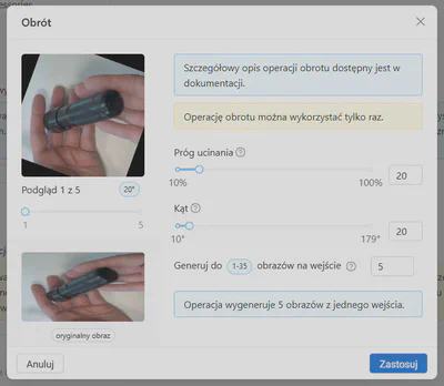 Ustaw odpowiednie parametry