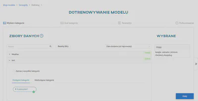 Dotrenowanie modelu