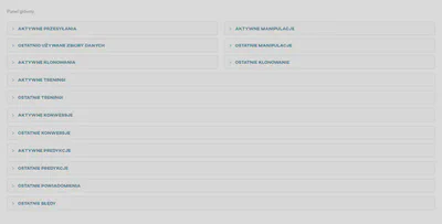 Widok panelu głównego