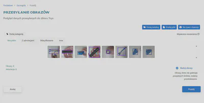 Obrazy z adnotacjami podczas przesyłania