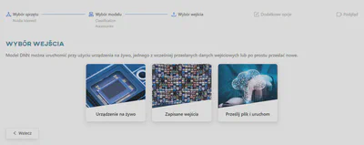 Wybierz dane wejściowe