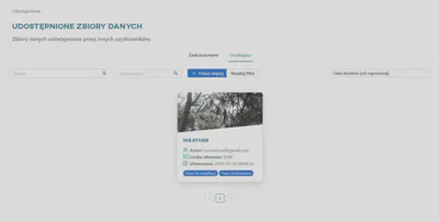 Oczekujące udostępnione zbiory danych