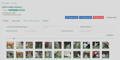 Wyniki z podzbioru testowego