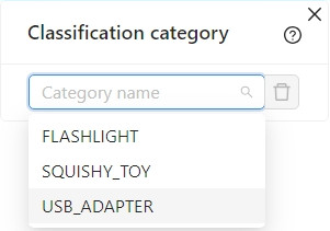 Classification categories