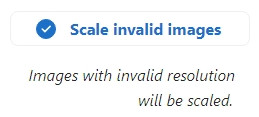 Scale invalid images
